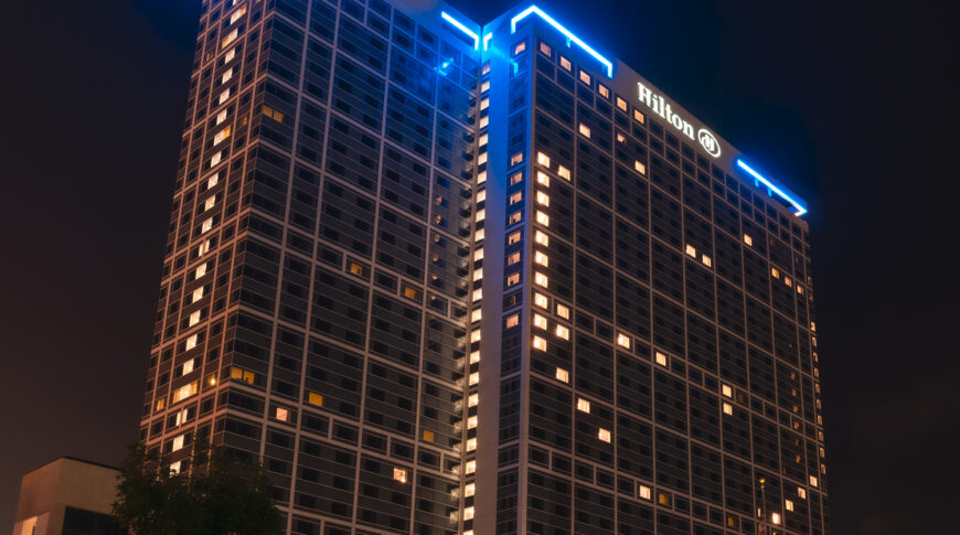 The Hilton San Diego Bayfront Hotel now crowned in Color Kinetics